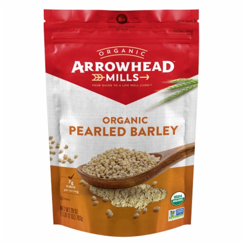 Arrowhead Mills Organic Pearled Barley Perspective: front
