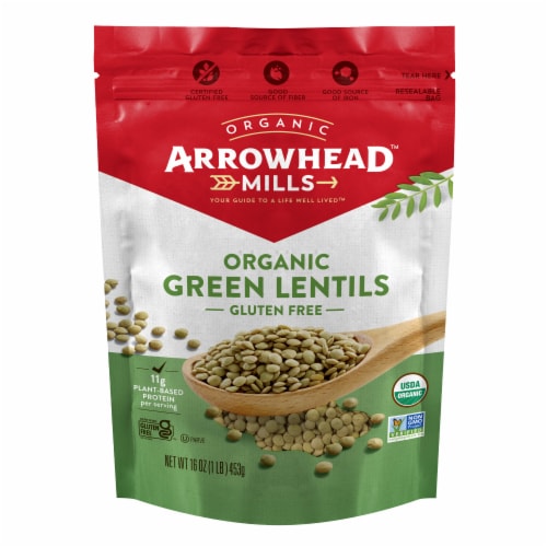 Arrowhead Mills® Organic Green Lentils Perspective: front