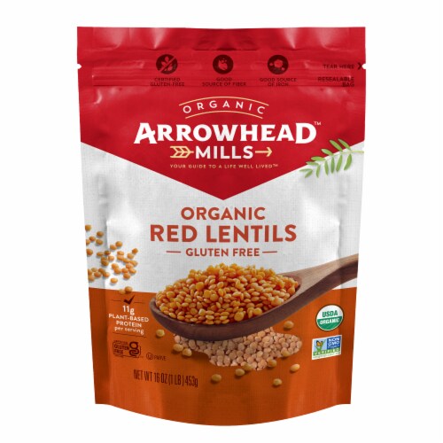 Arrowhead Mills Organic Red Lentils Perspective: front