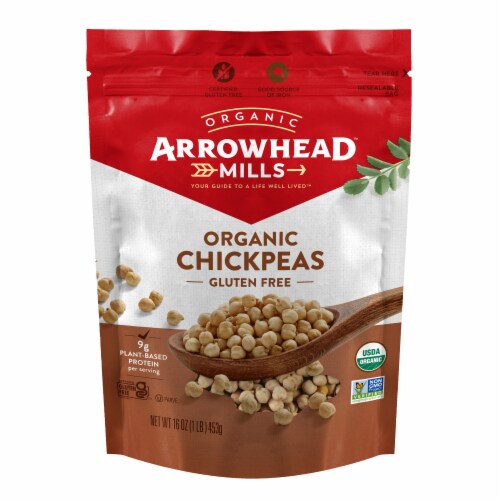 Arrowhead Mills Organic Chickpeas Perspective: front