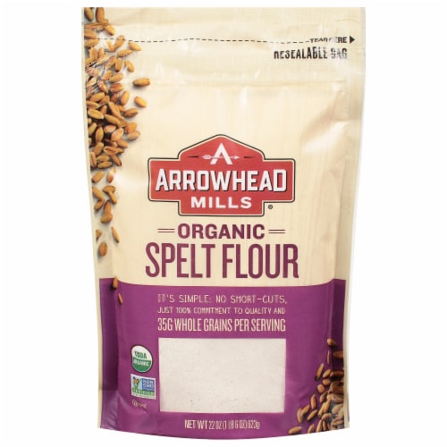 Arrowhead Mills Organic Spelt Flour - 22 Ounces Perspective: front