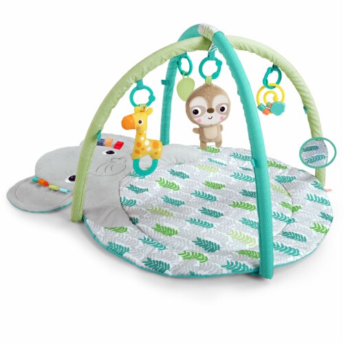 Bright Starts Hug n Cuddle Elephant Baby Gym and Tummy Time Play Mat with Toys 1 Piece Harris Teeter