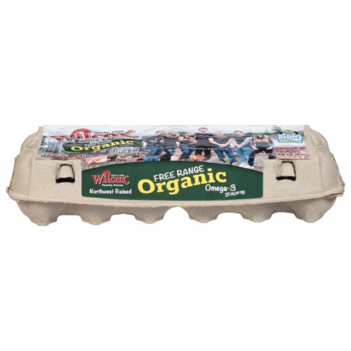 Wilcox Free Range Large Brown Organic Omega-3 Eggs Perspective: front