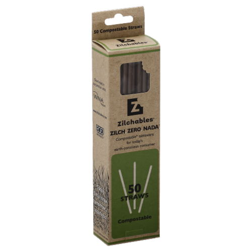 Zilchables Compostable Straws Perspective: front
