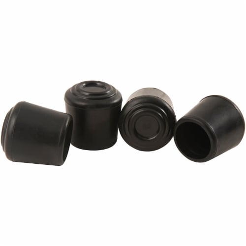 Waxman Softtouch® Rubber Chair Tips - Black Perspective: front