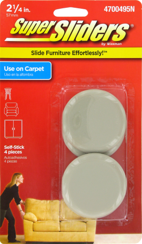 Super Sliders® Waxman Round Furniture Sliders Perspective: front
