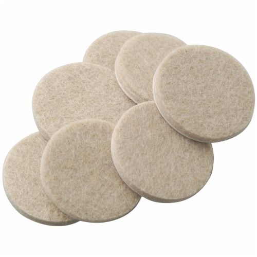 Waxman Self-Stick Felt Pads - 16 Pack - Oatmeal Perspective: front