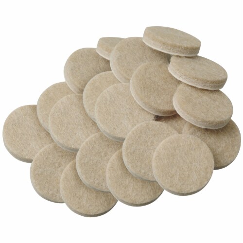Waxman Self-Stick Felt Pads - 20 Pack - Oatmeal Perspective: front
