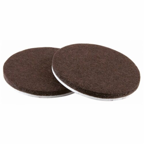 Waxman Round Felt Pads - 6 Pack - Brown Perspective: front
