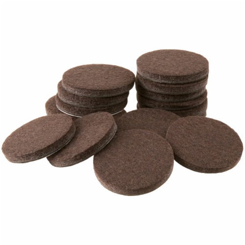 Waxman Self-Stick Felt Pads - 16 Pack - Brown Perspective: front