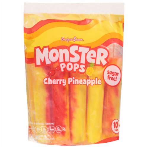 Budget Saver Sugar Free Cherry-Pineapple Monster Ice Pops Perspective: front