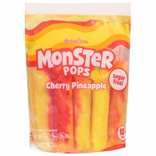 Budget Saver Monster Sugar Free Cherry-Pineapple Ice Pops, 10 ct - Fred ...