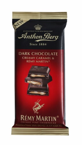 Anthon Berg® Creamy Caramel & Remy Martin® Dark Chocolate Bar Perspective: front