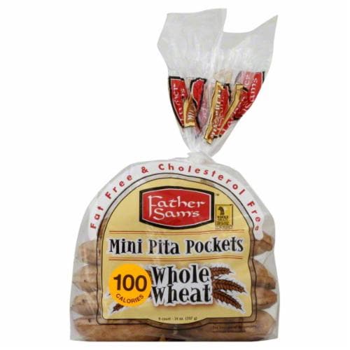 Father Sam's Whole Wheat Mini Pita Pockets Perspective: front