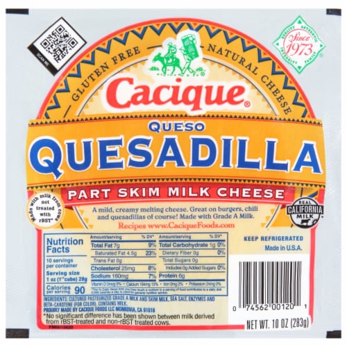 Cacique® Queso Quesadilla Part Skim Milk Cheese Perspective: front