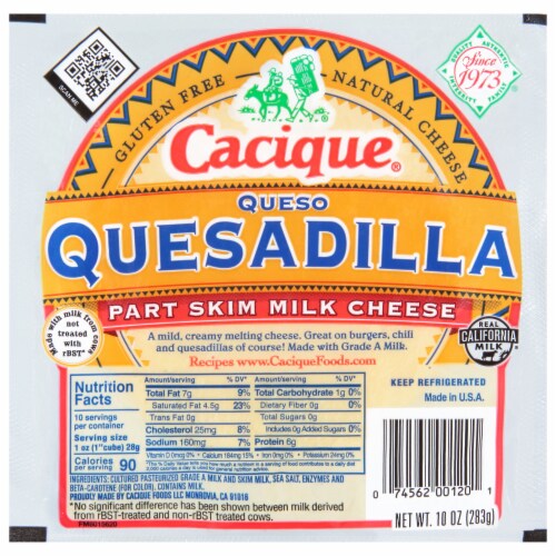 Cacique® Queso Quesadilla Part Skim Milk Cheese Perspective: front