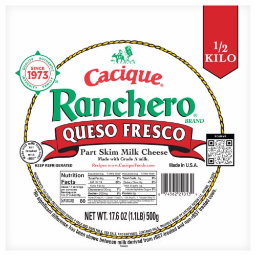 Cacique® Ranchero Queso Fresco Part Skim Milk Cheese, 17.6 oz - Foods Co.