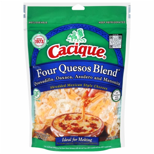 Cacique® Four Quesos Blend Shredded Cheeses Perspective: front