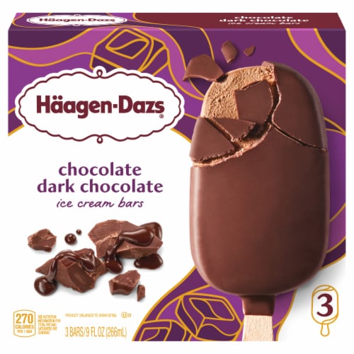 Haagen Dazs® Chocolate Dark Chocolate Ice Cream Bars Perspective: front