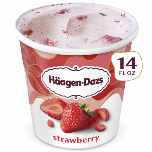Haagen Dazs® Strawberry  Ice Cream Pint Perspective: front