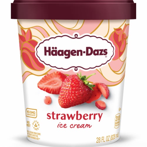 Haagen Dazs® Strawberry Gluten Free Ice Cream Perspective: front
