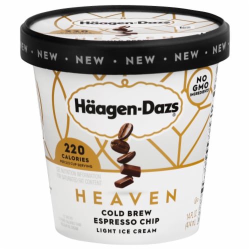 Haagen-Dazs Heaven Cold Brew Espresso Chip Light Ice Cream Perspective: front