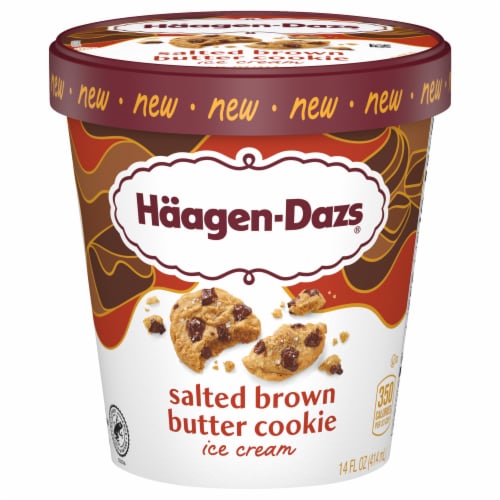 Haagen-Dazs® Salted Brown Butter Cookie Ice Cream Perspective: front