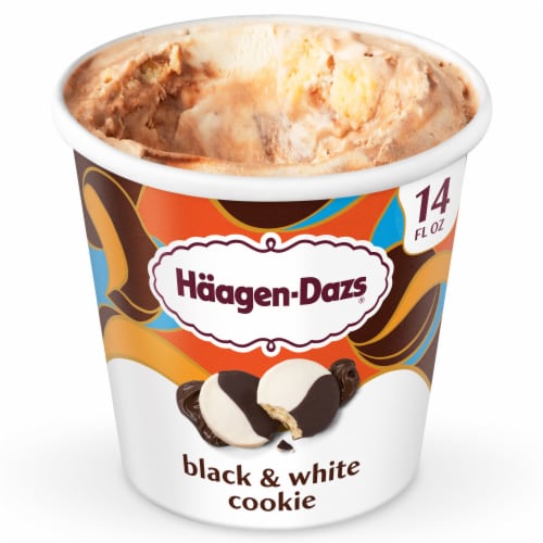 Haagen Dazs® Black & White Cookie Ice Cream Perspective: front