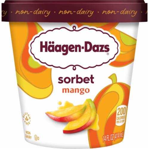 Haagen-Dazs Mango Sorbet, 14oz Perspective: front