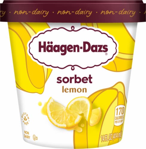 Haagen Dazs® Lemon Sorbet Pint Perspective: front