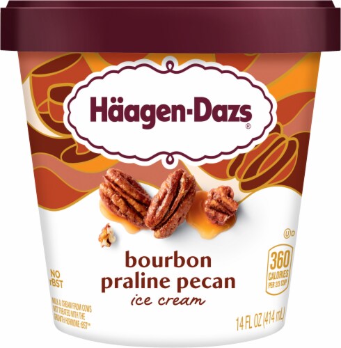 Haagen-Dazs Bourbon Praline Pecan Ice Cream, 14oz Perspective: front