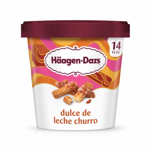 Haagen-Dazs Dulce de Leche Churro Ice Cream, 14oz Perspective: front