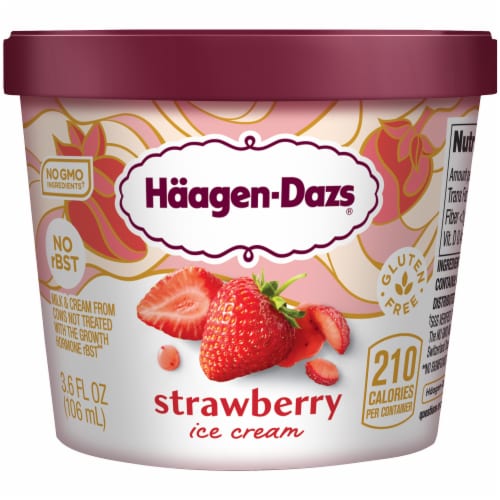 Haagen Dazs® Strawberry Ice Cream Cup Perspective: front
