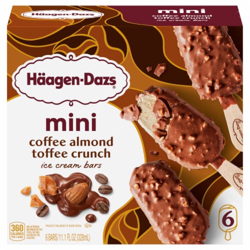 Haagen Dazs® Coffee Almond Crunch Mini Ice Cream Bars Perspective: front