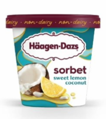 Haagen-Dazs® Sweet Lemon Coconut Sorbet Perspective: front