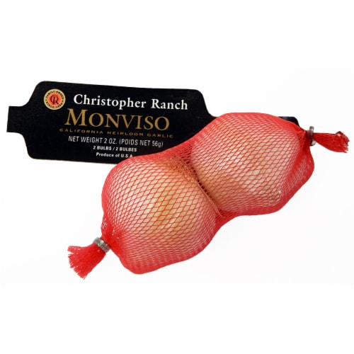 Christopher Ranch Monviso California Heirloom Garlic Bulbs Perspective: front