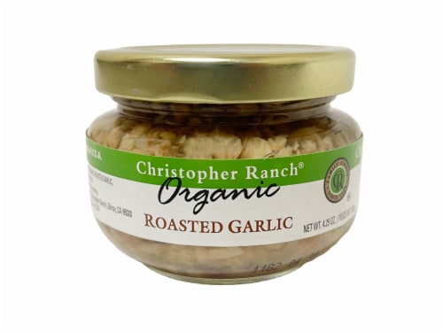 Christopher Ranch® Organic Roasted Garlic Jar Perspective: front