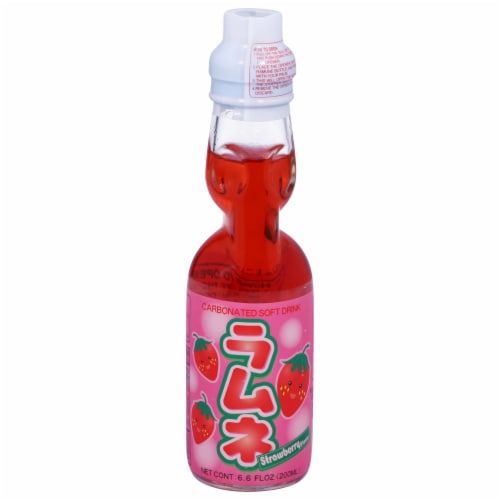 Yappari Ramune Strawberry Soda Perspective: front