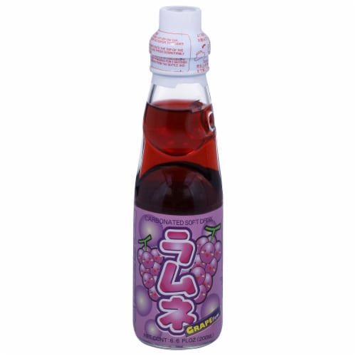Yappari Ramune Grape Carbonated Soft Drink Perspective: front