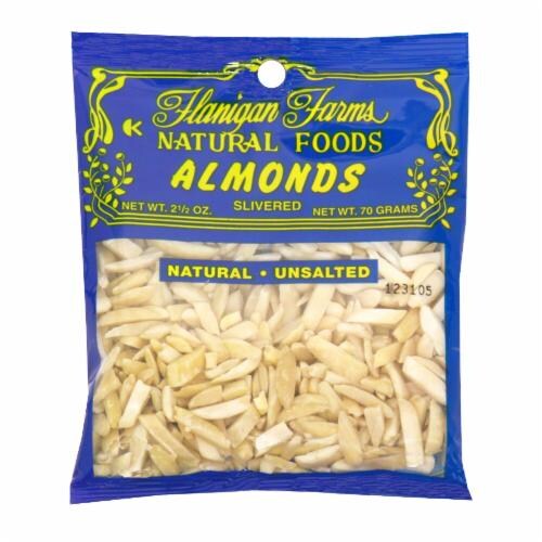 Flanigan Farms Slivered Unsalted Almonds Perspective: front
