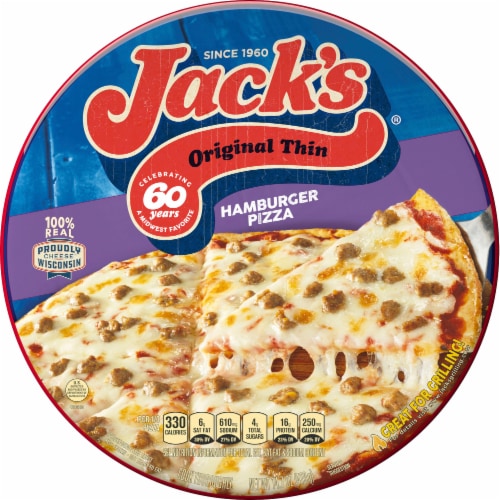 Jack's Original Thin Hamburger Pizza Perspective: front