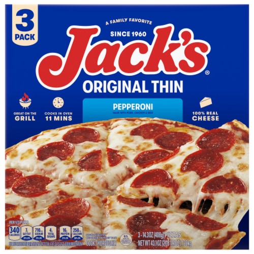 Jack's Original Pepperoni Frozen Pizza Perspective: front