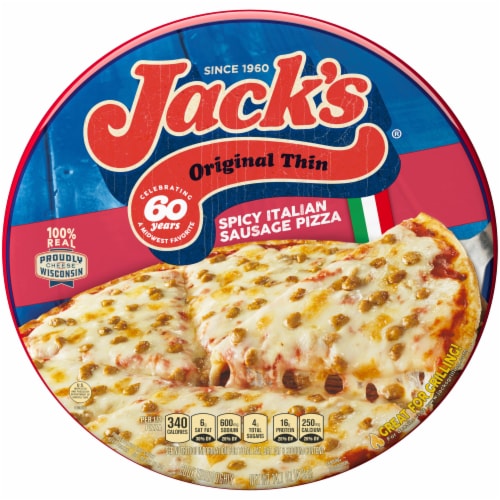 Jack's® Original Thin Crust Spicy Italian Sausage Pizza Perspective: front