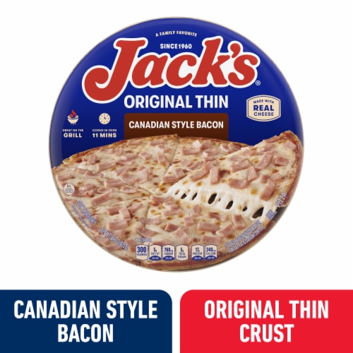 Jack's Canadian Bacon Thin Crust Frozen Pizza Perspective: front