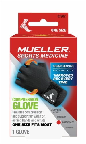 Mueller® Sports Medicine Thermo Reactive Compression Glove Perspective: front