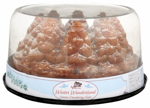 Apple Valley Inn Winter Wonderland Lemon Cranberry Cake Perspective: front