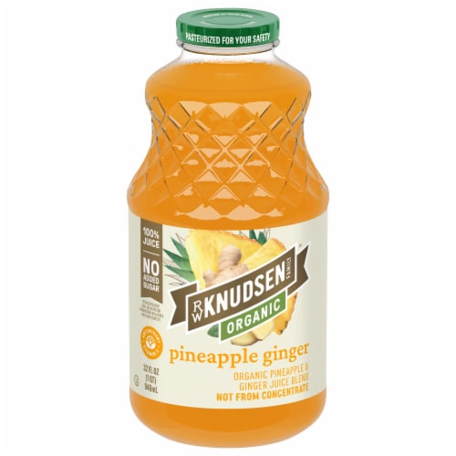 R.W. Knudsen Family Organic Pineapple Ginger Juice Perspective: front