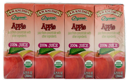 R.W. Knudsen Organic Apple Juice Boxes Perspective: front