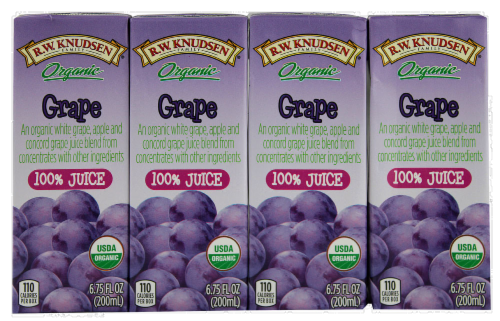 R.W. Knudsen Organic Grape Juice Boxes Perspective: front