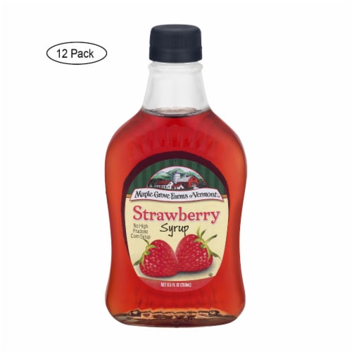 Maple Grove Farms of Vermont Strawberry Syrup Perspective: front
